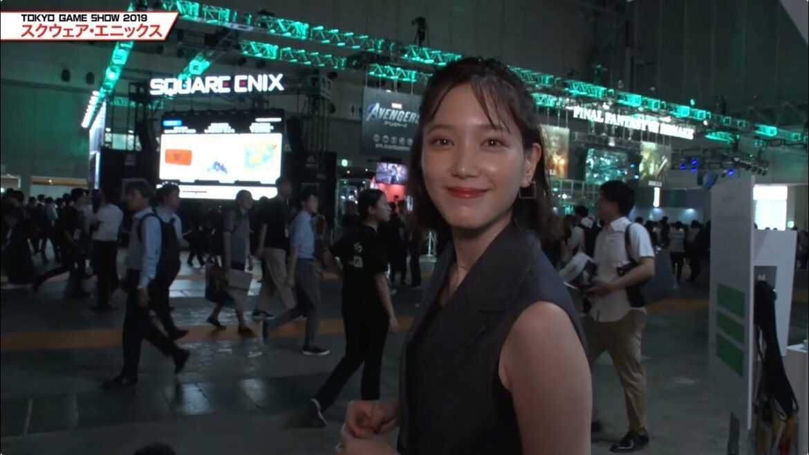 【TGS2019】オフィシャルサポーターの本田翼さんがスクウェア・エニックスのブースに突撃！
