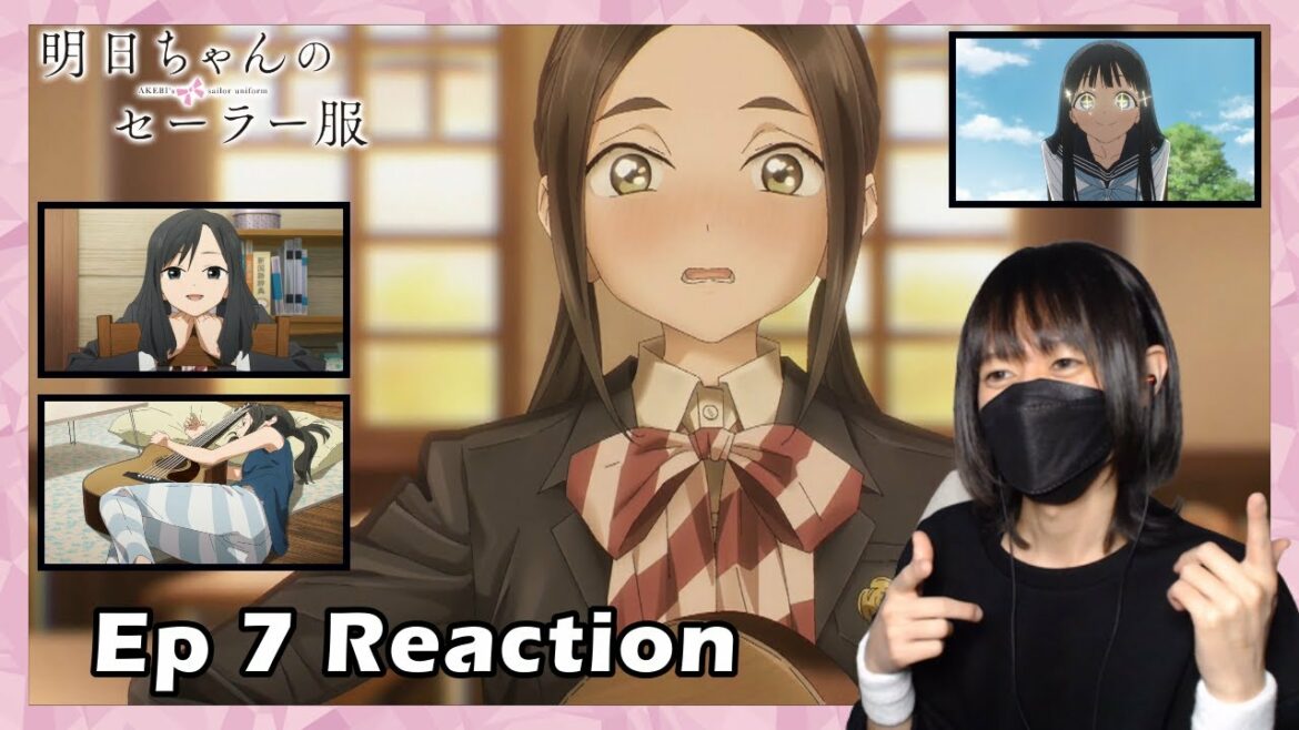 明日ちゃんのセーラー服 7話 アニメリアクション AKEBI's sailor uniform Episode7 AnimeReaction