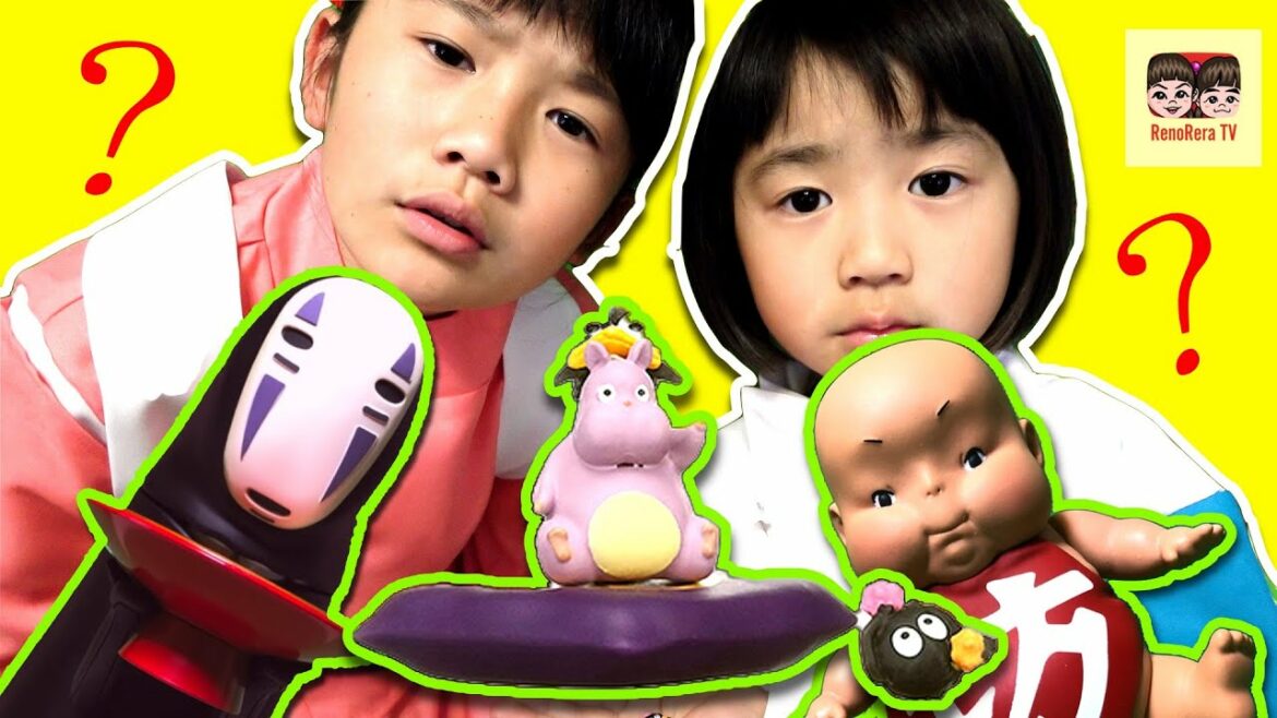 【ジブリ】「千と千尋の神隠し」千とハクがカオナシと坊でのせキャラ対決 | れのれらTV【#1447】