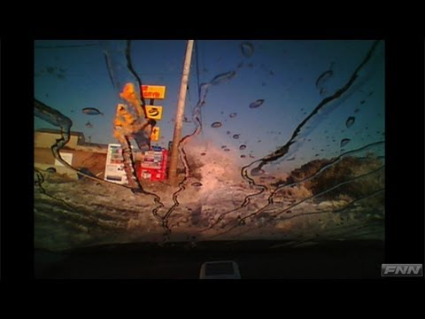 千葉県旭市 走行中の車を襲った津波【視聴者提供映像】 千葉県旭市 走行中の車を襲った津波【視聴者提供映像】