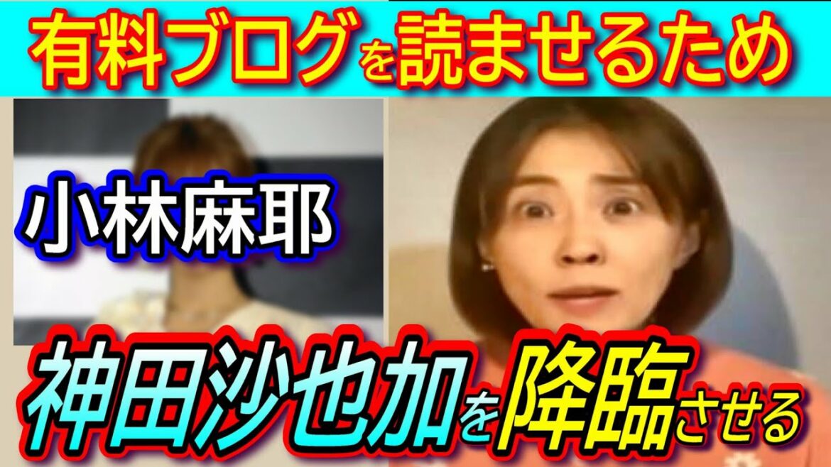【小林麻耶】有料ブログで「神田沙也加が降臨」と遂に一線越える主張炸裂！
