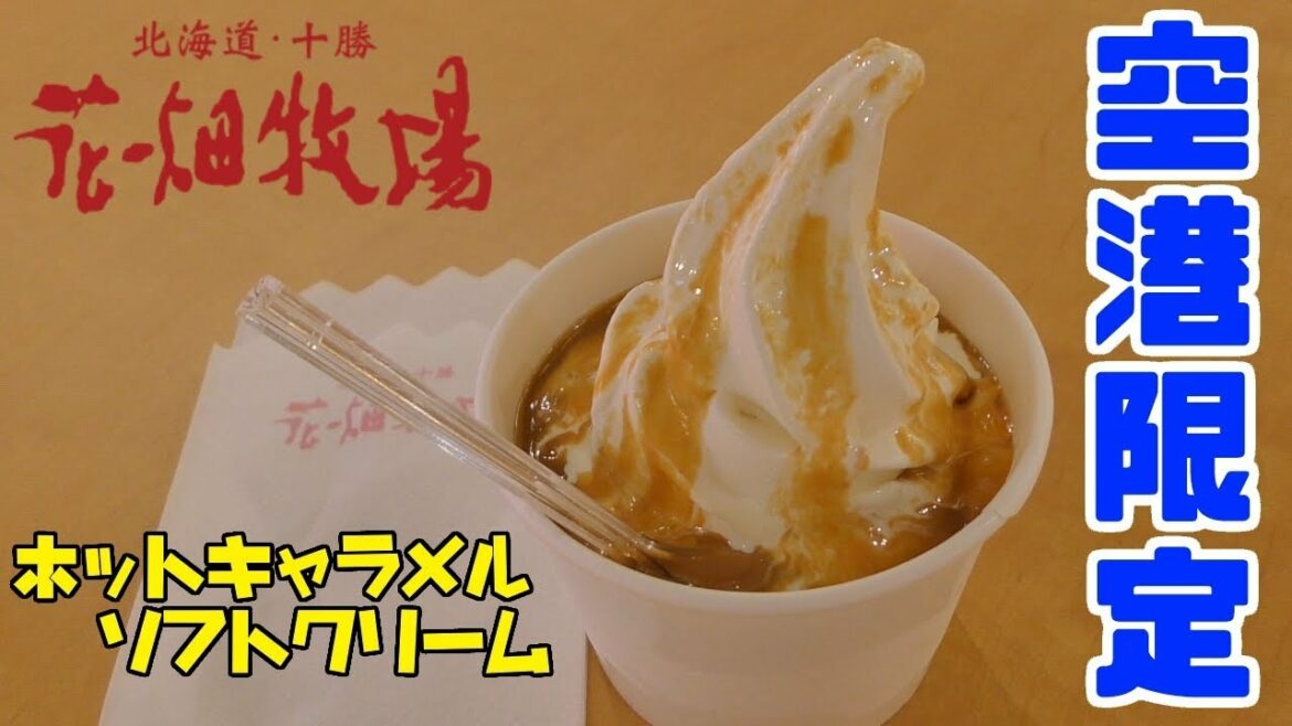 【空港限定】花畑牧場ホットキャラメルソフトクリームが美味すぎる！