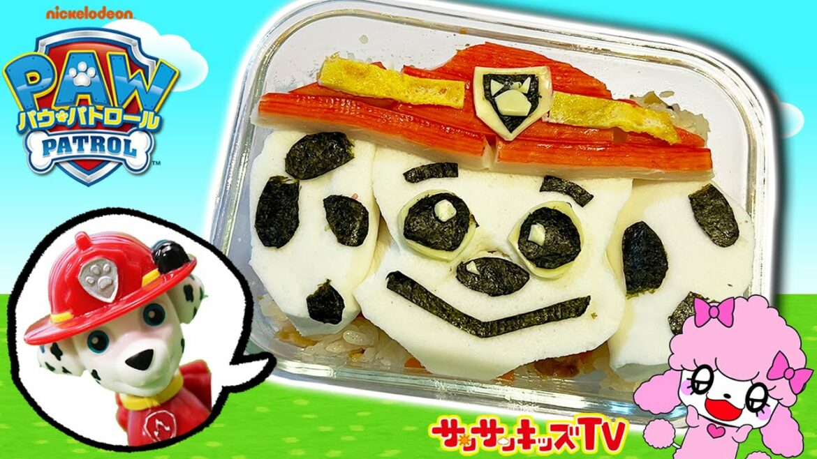 パウパトロールのキャラ弁作り！ひなまつりのちらし寿司♪キッチンお料理おままごと♪子供向け知育教育★サンサンキッズTV★