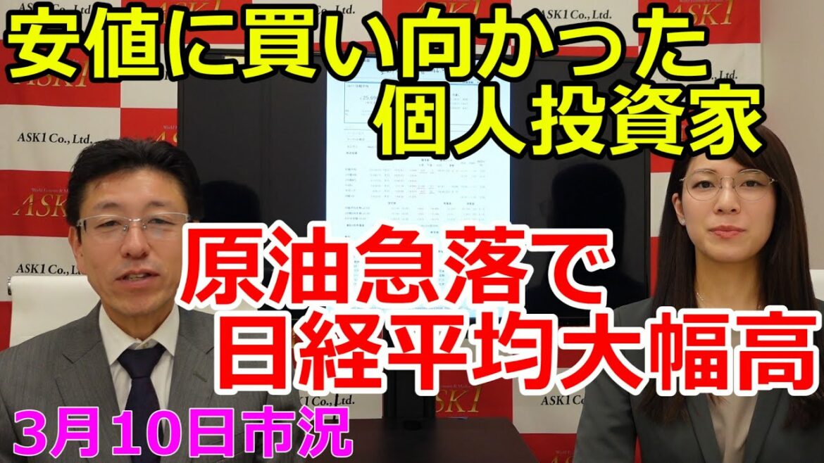 安値に買い向かった個人投資家　原油急落で日経平均大幅高 （市況放送【毎日配信】）
