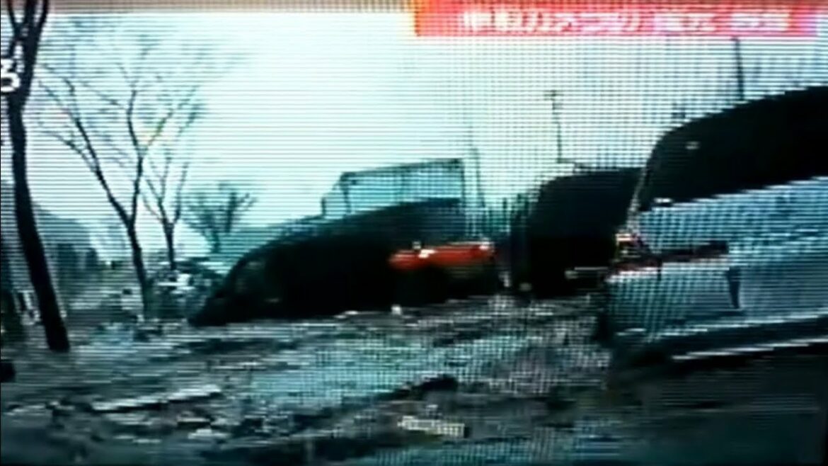 東日本大震災津波の濁流に飲み込まれる車、人の瞬間動画。311地震発生の瞬間。地震ライブ生放送！3.11 JAPAN Tsunami earthquake live!