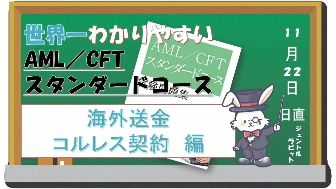 海外送金&コルレス契約がわかる！世界一わかりやすいAML/CFTスタンダードコース