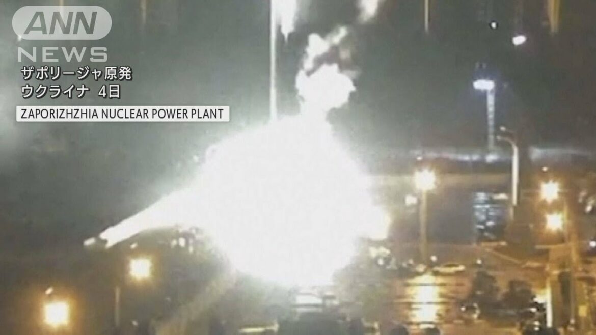 消火活動できず…ロ軍攻撃でザポリージャ原発火災(2022年3月4日)