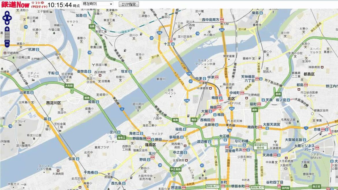 電車の運行状況をリアルタイムで地図上に表示する「鉄道Now」