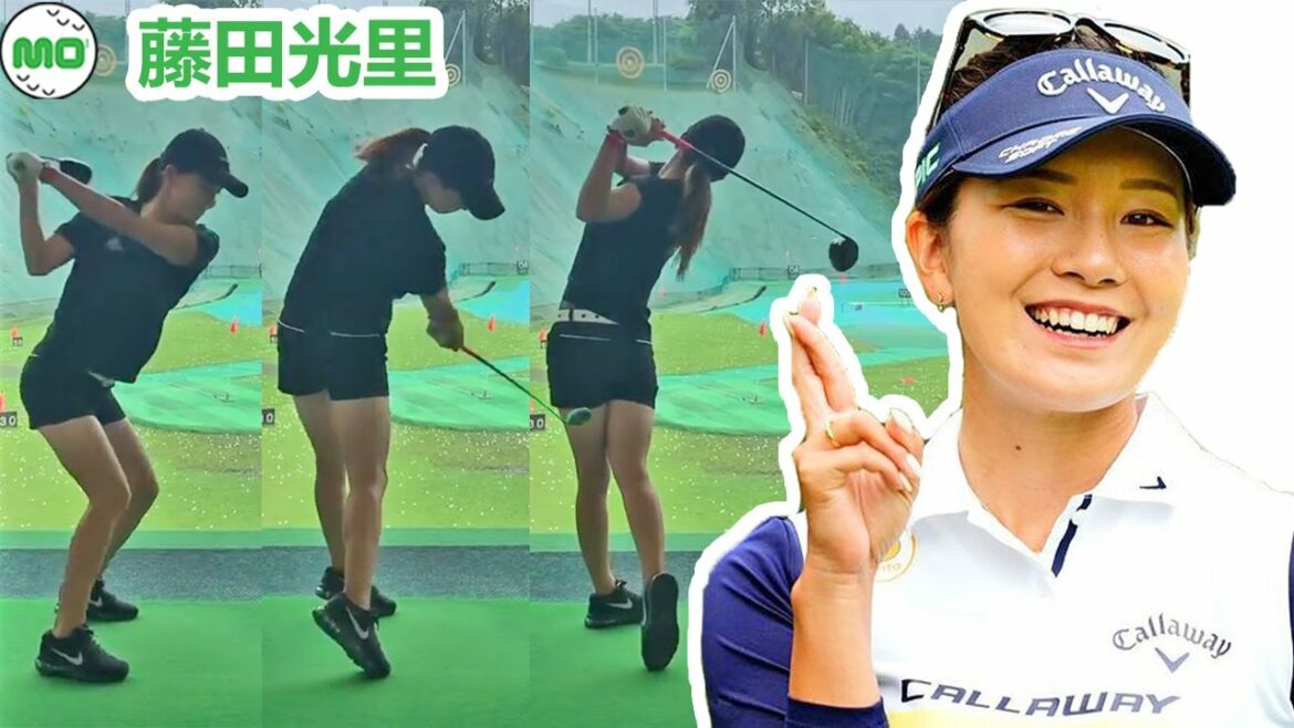 藤田光里  Hikari Fujita  日本の女子ゴルフ スローモーションスイング!!!