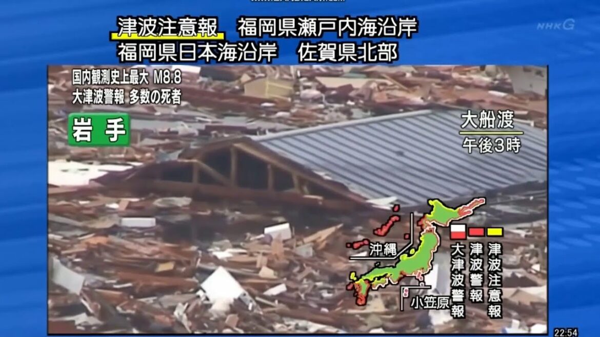東日本大震災津波地震ライブ5！被災直後の各地状況！緊急地震速報　瞬間　中継　JAPAN Tsunami earthquake live!