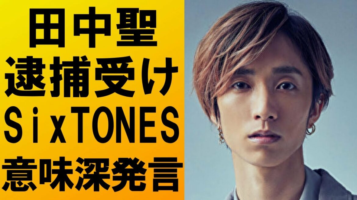 【衝撃】田中聖の逮捕を受けて弟の田中樹が所属するSixTONESが意味深発言....