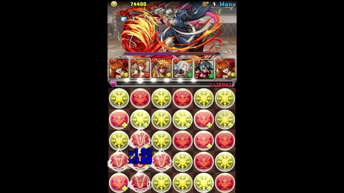 パズドラ【るろうに剣心 コラボ　京都編　超地獄級】流浪人・緋村剣心PT ノーコン【ソロ】