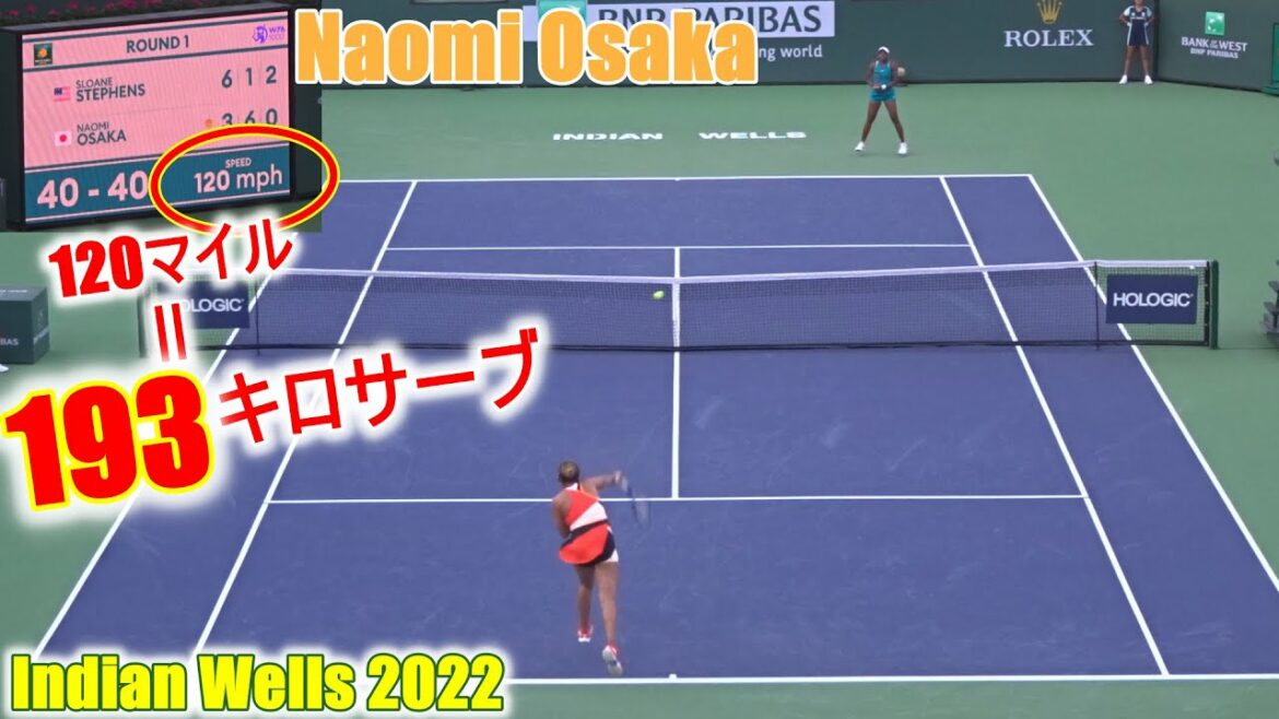 大坂なおみ選手 対 スローン・スティーブンス【Set3】 第1-3ゲーム Osaka vs Stephens Set1 Game1-3 Round1 2022 Indian Wells