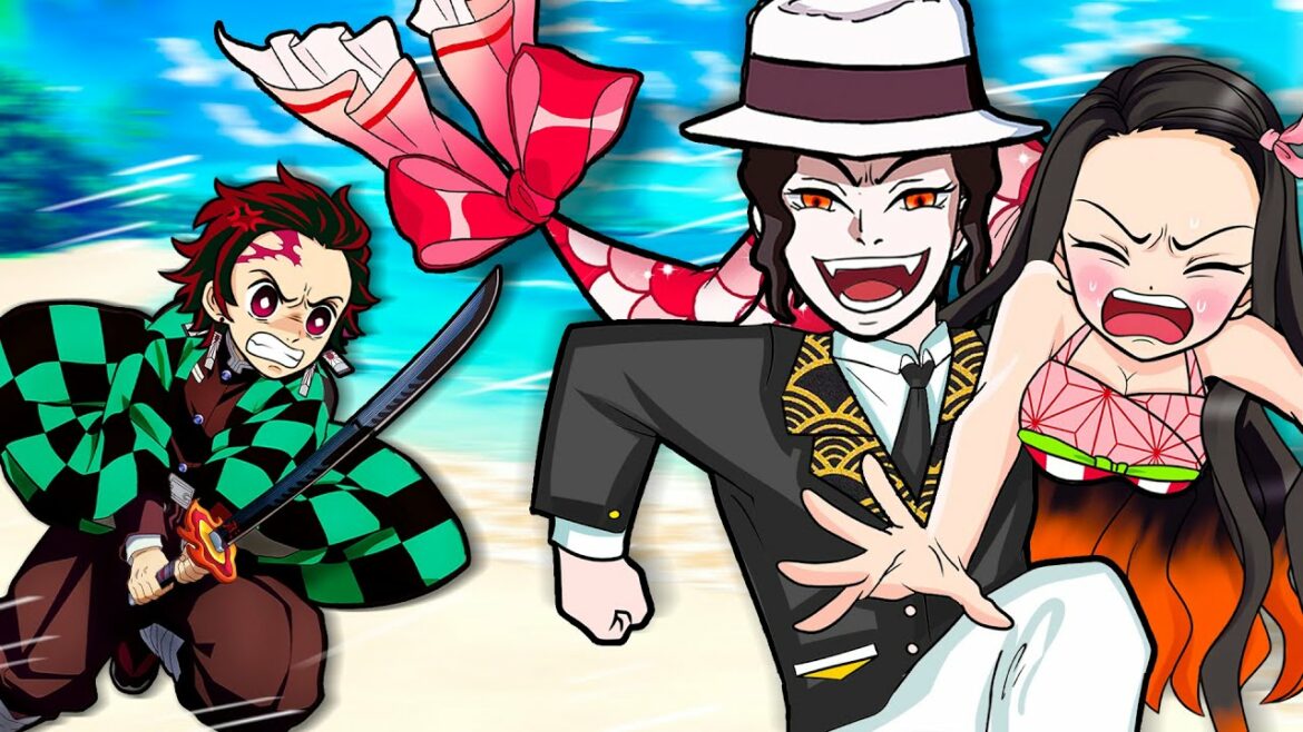 【鬼滅の刃漫画】人魚禰󠄀豆子は不幸な事故に遭い、炭治郎に救われた 💖  【鬼滅の刃】Paper Kimetsu No Yaiba