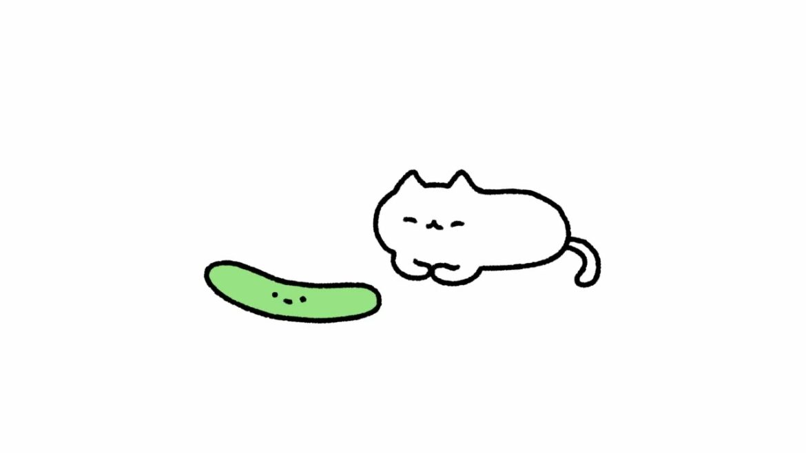 きゅうりと猫【アニメーション】