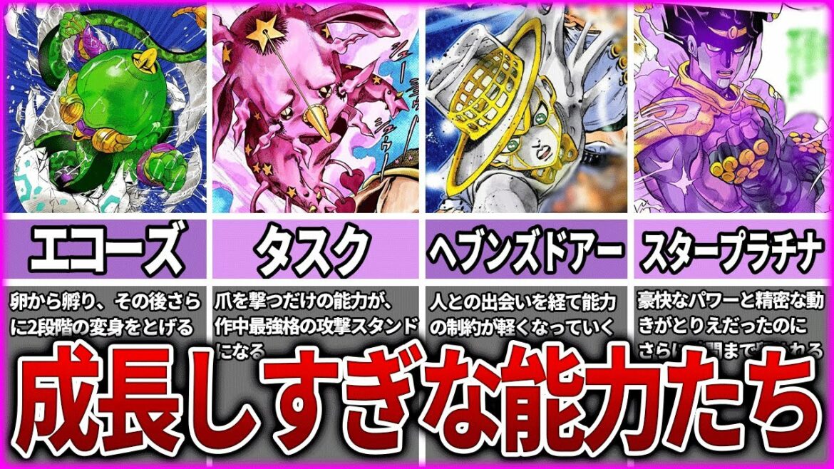 【ジョジョ】劇的な成長をしたスタンドTOP9【ゆっくり解説】