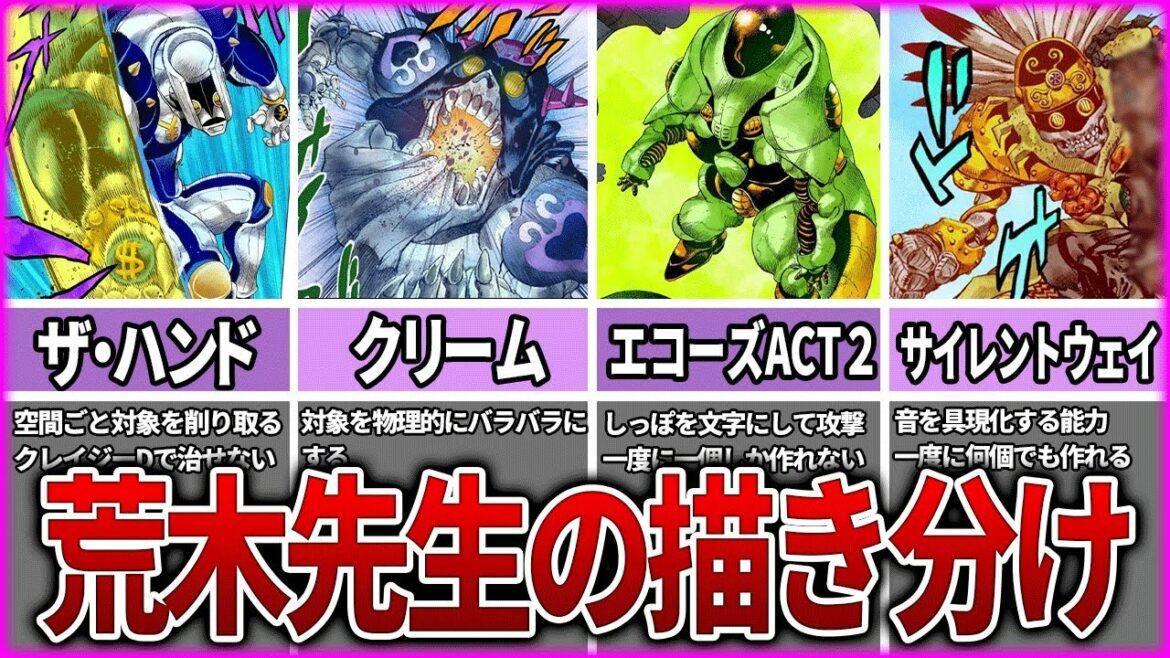 【ジョジョ】能力が似ているスタンド17組【ゆっくり解説】