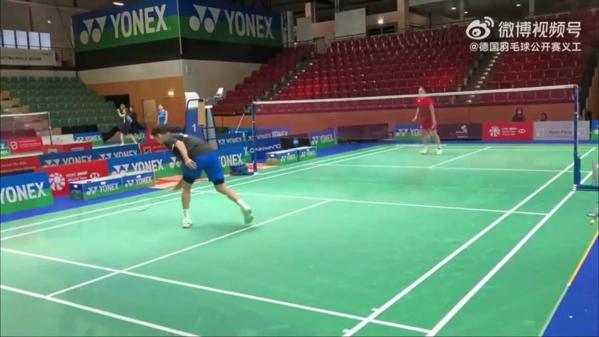ドイツオープン2022での桃田賢斗トレーニング | 桃田 賢斗 vs 西本 拳太 |  バドミントン 日本