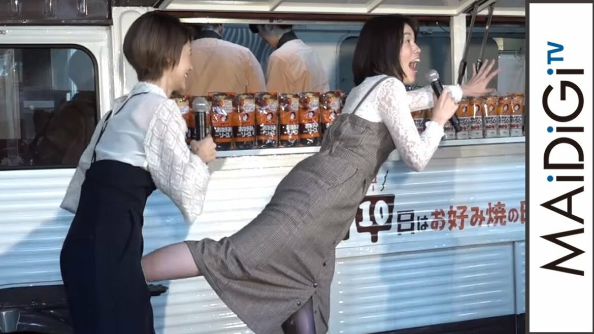 ダレノガレ明美の指導が厳しい？尼神インターにフィットネスポーズ指南「OKO STAND」オープン記念イベント2