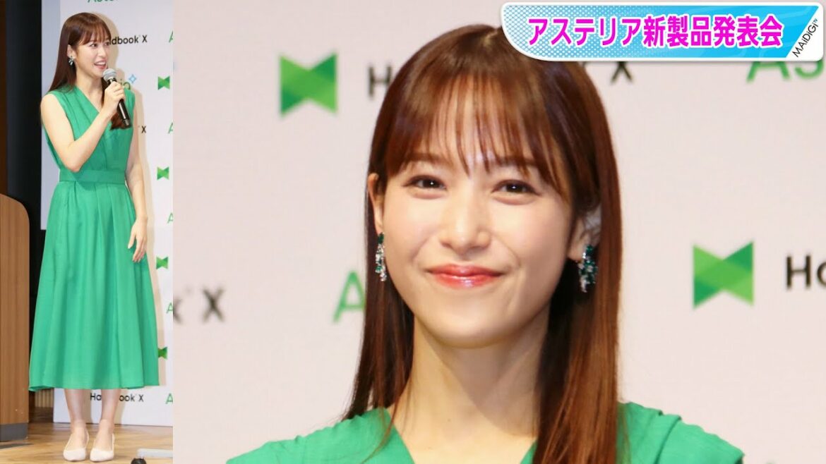 鷲見玲奈、ノースリーブワンピで爽やかに　大ぶりイヤリングで華やかさプラス