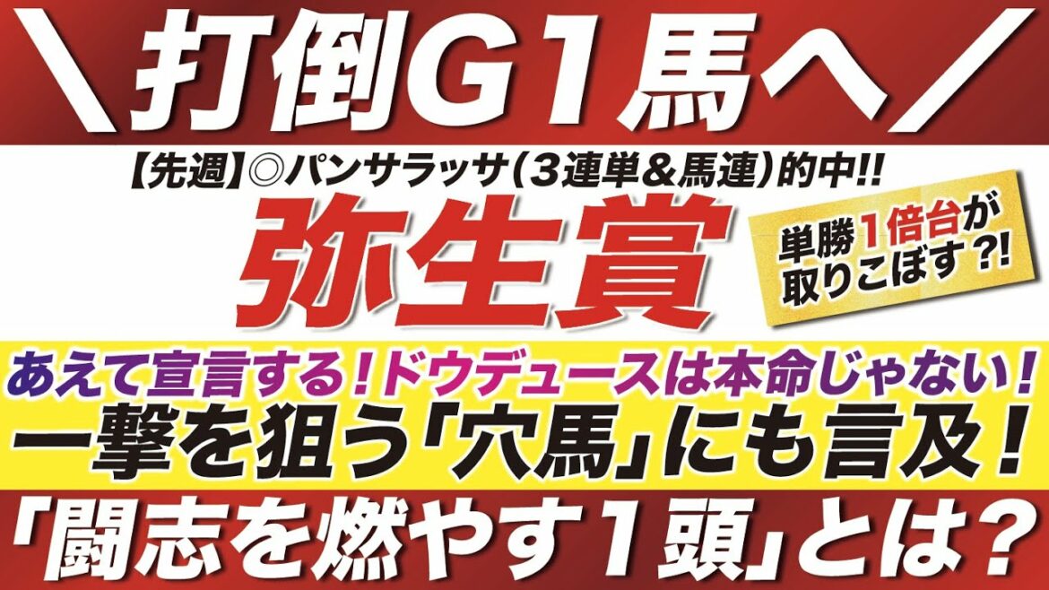弥生賞 2022【予想】あえて宣言する！ドウデュースは本命じゃない！打倒G1馬へ「闘志を燃やす１頭」とは？穴馬にも言及！