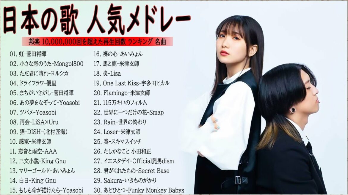 【広告なし】有名曲J-POPメドレー『2022最新版』邦楽 ランキング 最新 2022 || 優里、米津玄師 、あいみょん、YOASOBI、宇多田ヒカル ( Official Album 06 ) 【広告なし】有名曲J-POPメドレー『2022最新版』邦楽 ランキング 最新 2022 || 優里、米津玄師 、あいみょん、YOASOBI、宇多田ヒカル ( Official Album 06 )