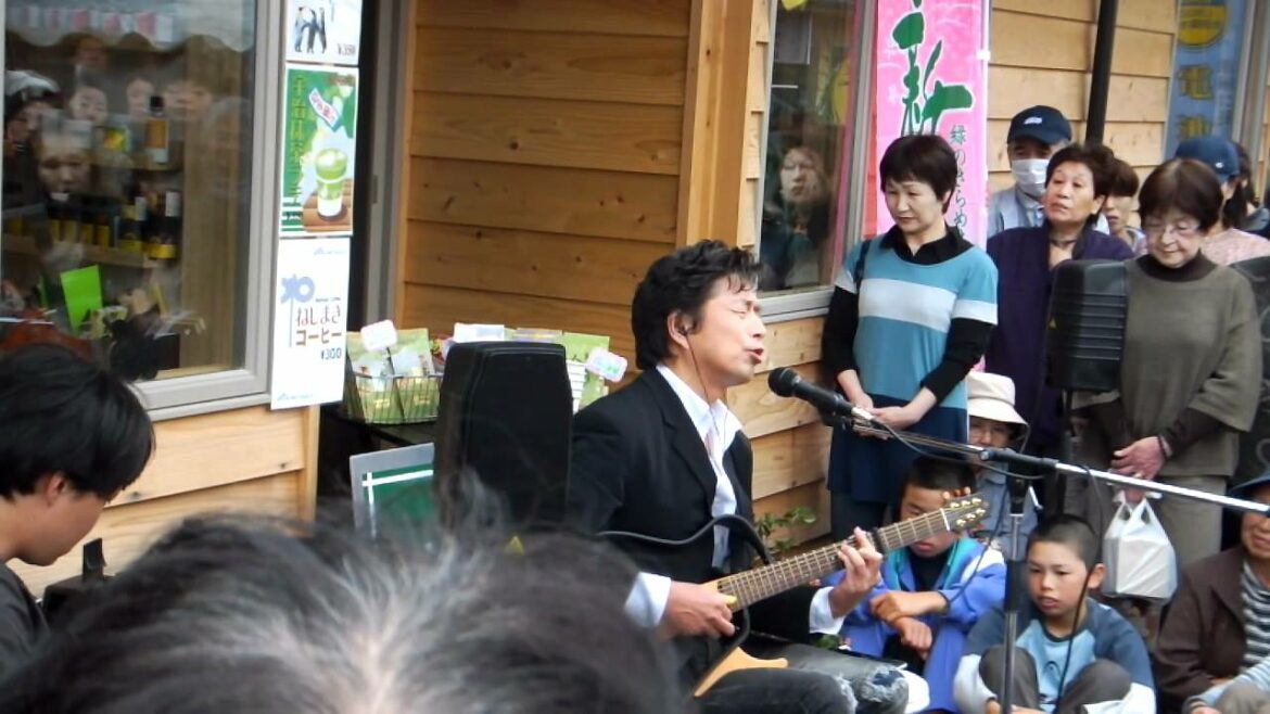 2012.6.15 女川きぼうのかね商店街に中村雅俊が来た 歌ってくれた
