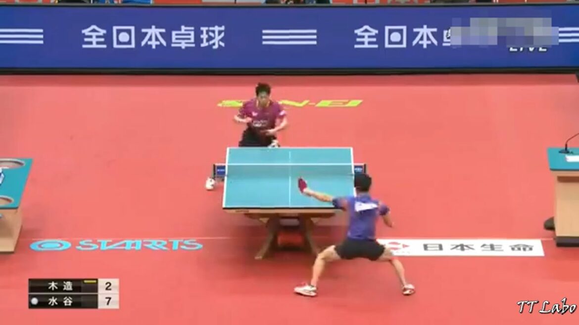 【卓球】2019 全日本 準決勝 水谷隼 vs 木造勇人　ハイライト