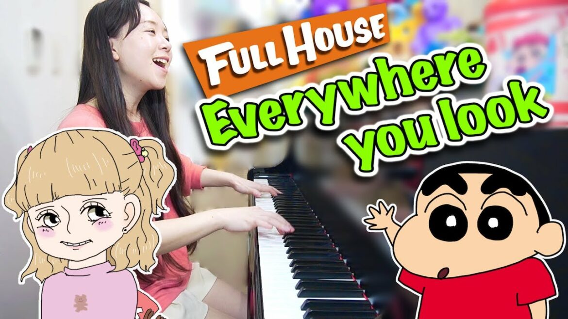 【フルハウスOP】もしもクレヨンしんちゃんが『Everywhere you look』を弾き語りしてみたら！【まなまる】