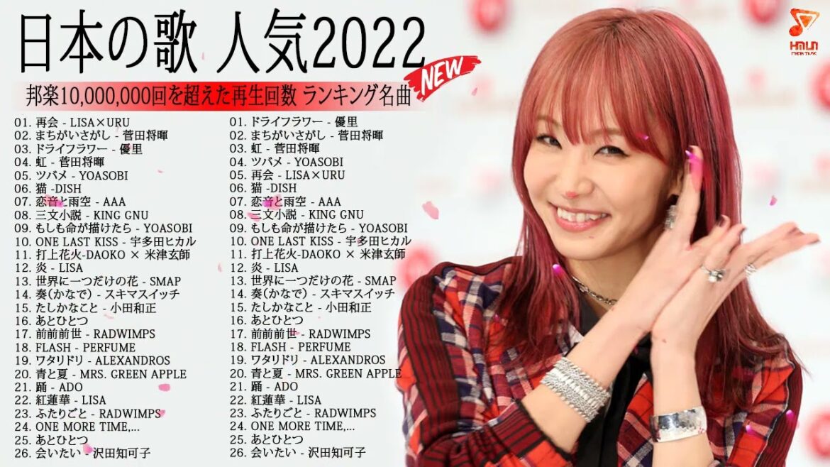 【広告なし】有名曲J-POPメドレー『2022最新版』🍒日本最高の歌メドレー || 菅田将暉、YOASOBI、優里 、King Gnu、宇多田ヒカル、DISH #japanesepopmusic
