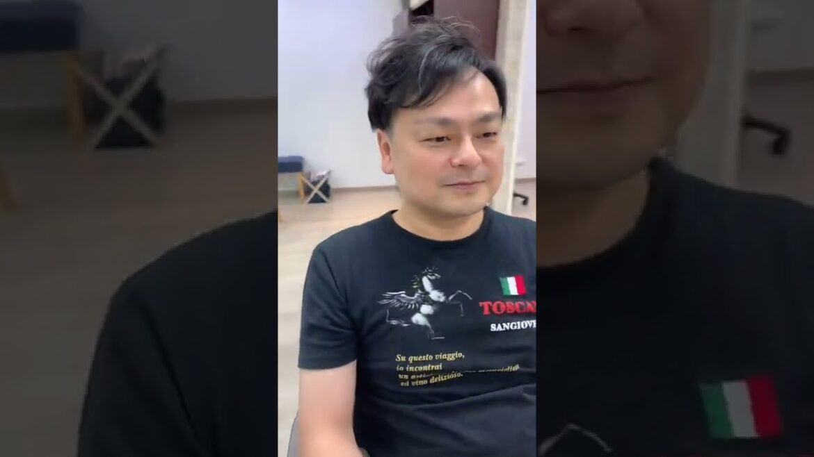 【髪業の神業】中年男性のボサボサ髪がサッパリ髪へ！を前後反対にしてみました。