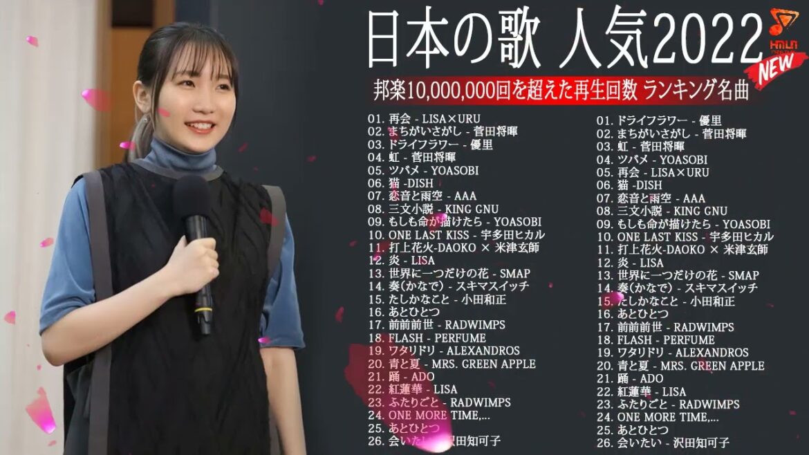 【2022年最新版】最近流行りの曲30選！10代が今一番聞いて🎶 新曲 2022 JPOP 音楽 最新曲 2022🎶菅田将暉、YOASOBI、優里 、King Gnu#japanesepopmusic