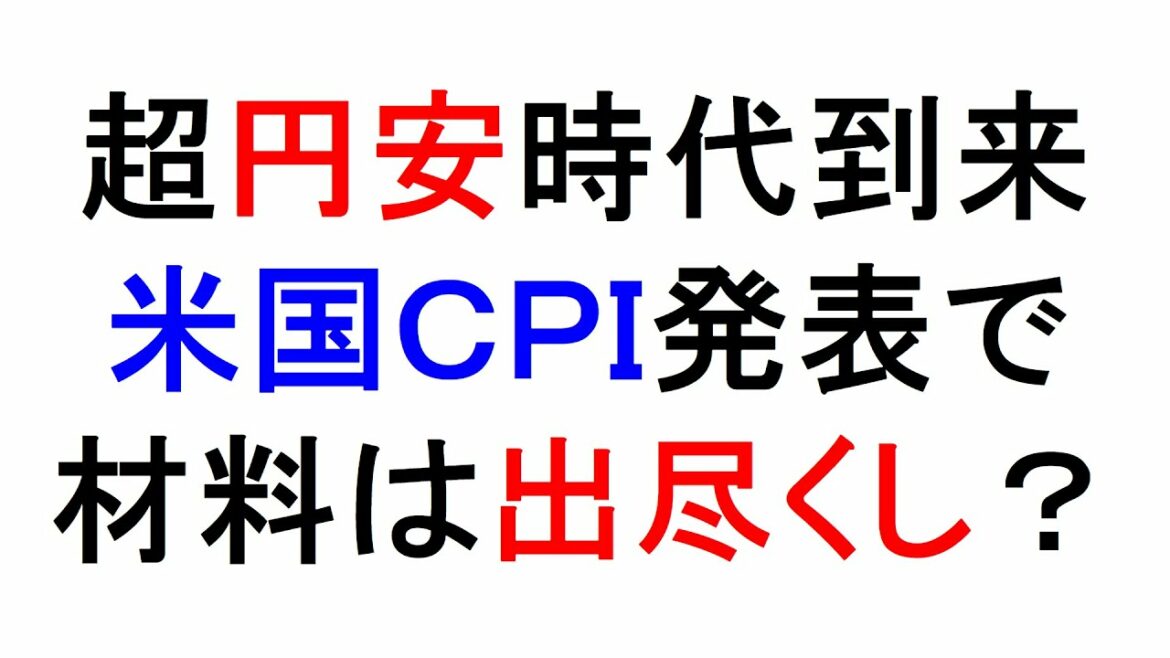 いよいよ米国ＣＰＩ発表・予想+8.4％！円安止まらず・株価は？【緋水の株ちゃんねる】