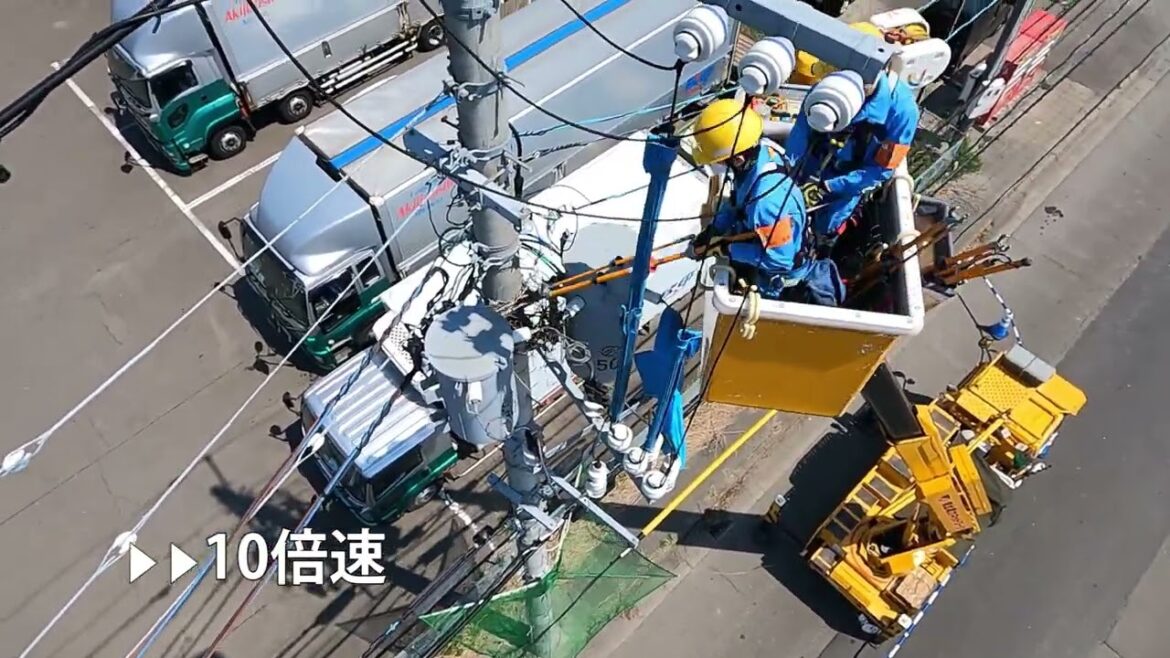 停電の原因、カラスの巣を撤去