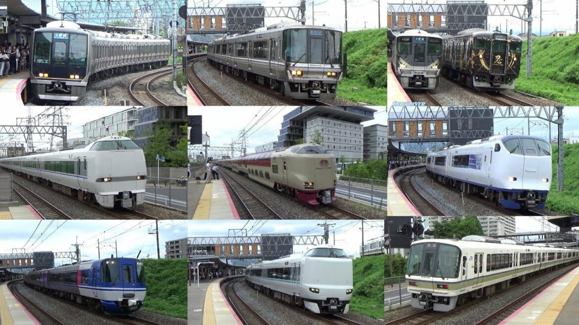 大遅延のJR京都線桂川駅の様子(2017.7.27) 遅延時間表示あり【続々列車】