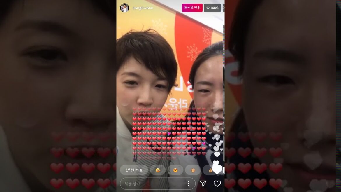 小平選手とイ・サンファ選手のインスタライブ！고다이라,이상화 인스타라이브