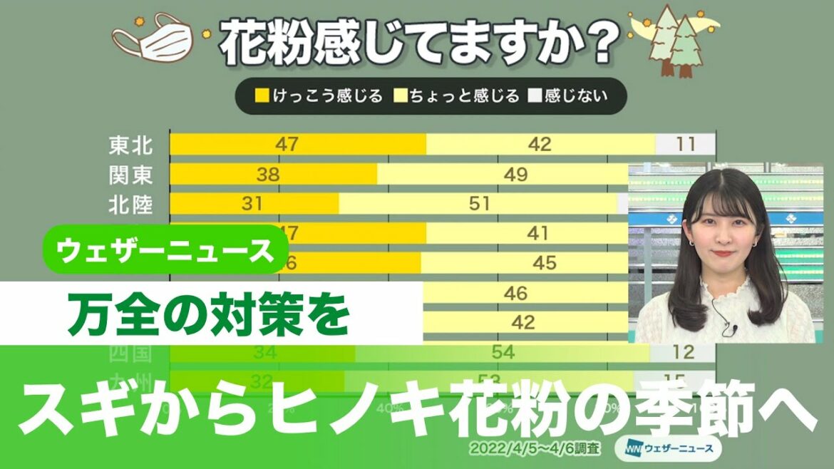 東京などスギからヒノキ花粉の季節へ 万全の対策を