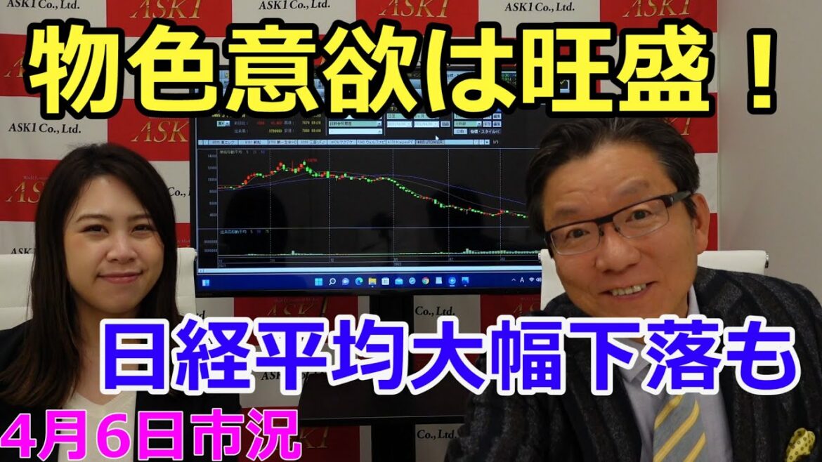 物色意欲は旺盛！日経平均大幅下落も （市況放送【毎日配信】）