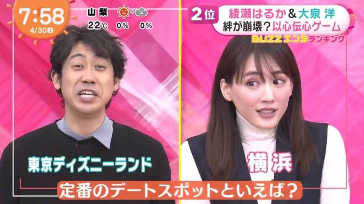 綾瀬はるか&大泉洋 絆が崩壊?以心伝心ゲーム 『めざましどようび』 2022年04月30日