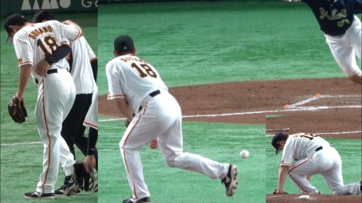 自力で歩けず菅野投手 緊急降板へ 心配するポランコ 坂本勇人 中田翔 2022年4月8日 読売ジャイアンツ 東京ドーム