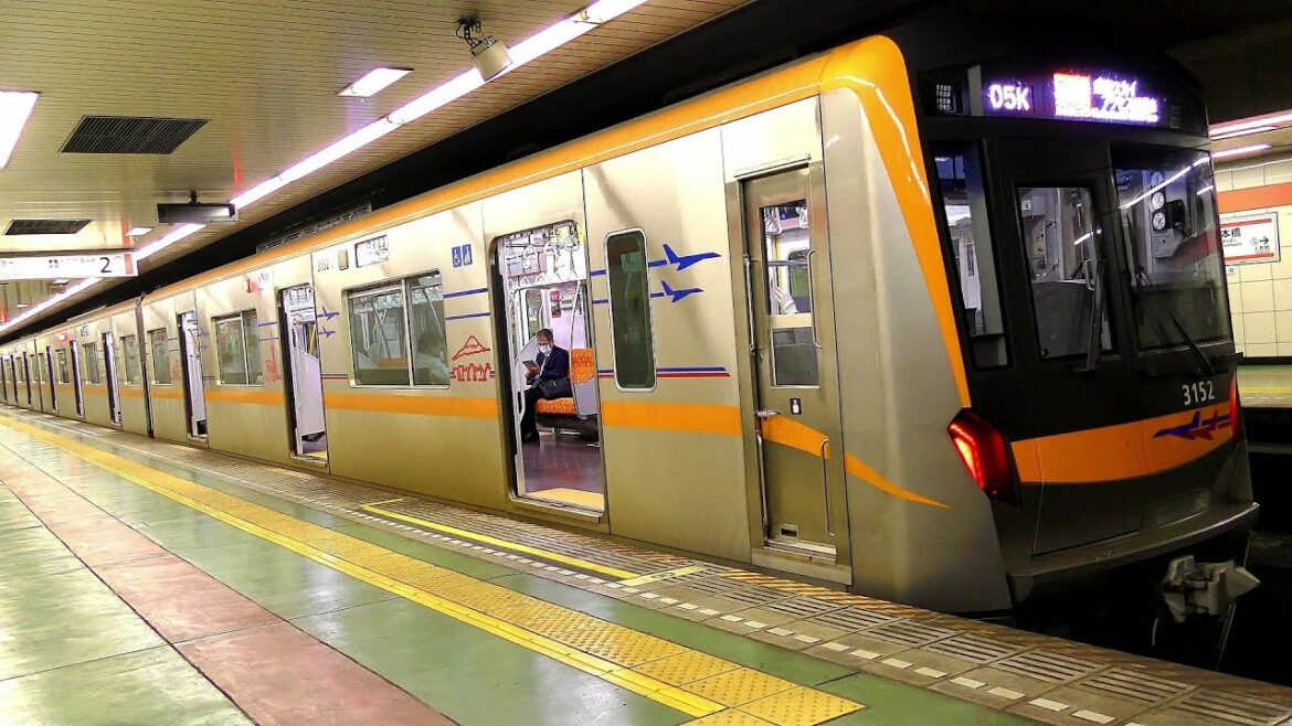 都営地下鉄浅草線/東日本橋駅2番線ホーム最後方（押上方面ホーム）朝ラッシュ後の入線・発車の様子・VVVFインバーター音・京成･北総車両優勢【2160p60】2020/10/14