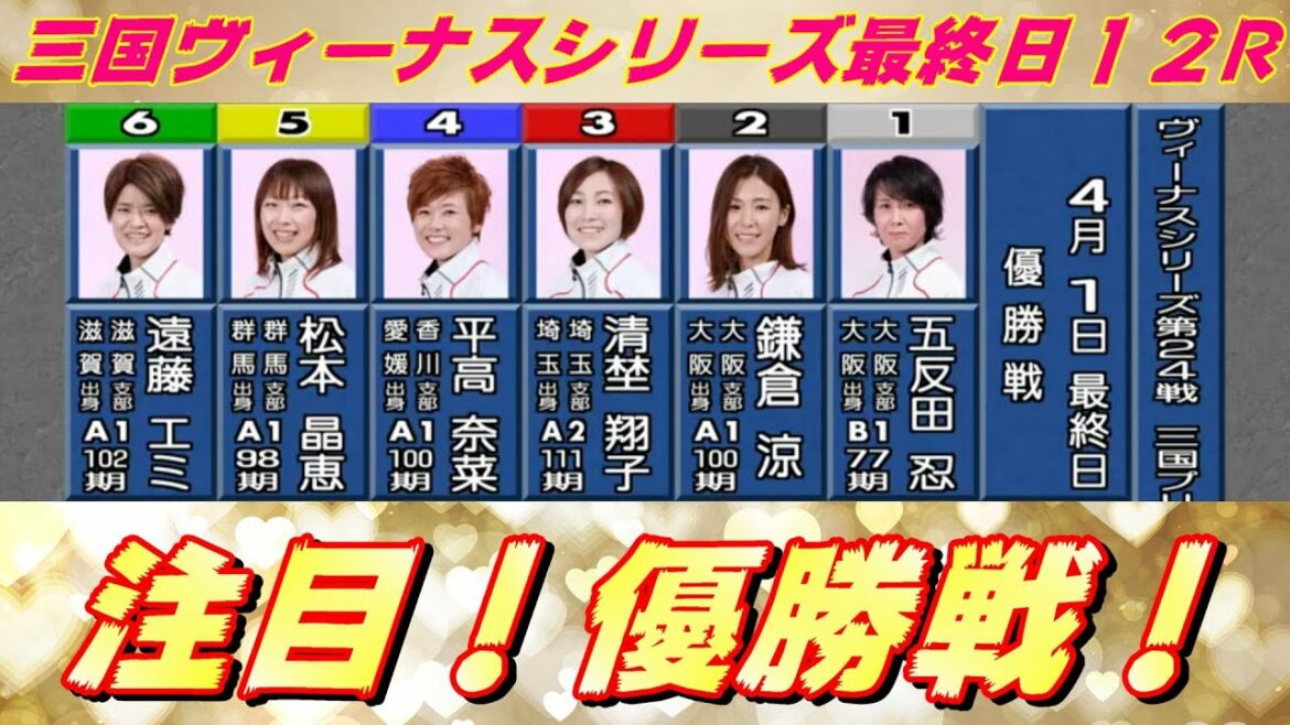 【三国優勝戦】優勝したら結婚宣言の④平高奈菜は？