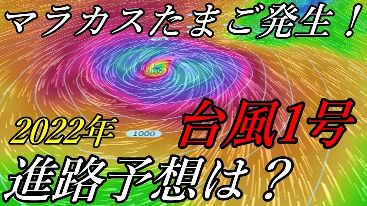 台風1号マラカス2022タマゴの進路予想は日本へ向かう？トリプル台風発生の予報も！