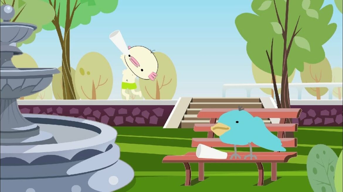 【ゆるいアニメ】望遠鏡をのぞく。[Amphibian animation]Look through the telescope.