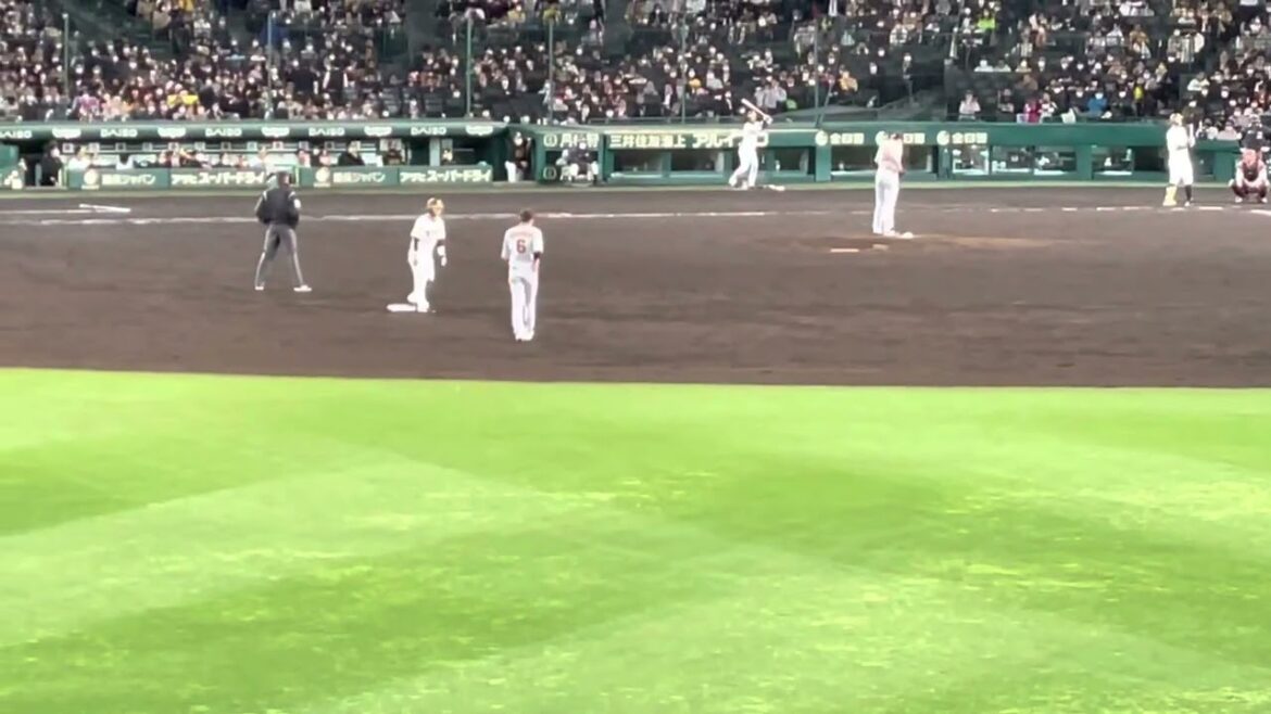 【凄い弾丸】阪神 佐藤輝明選手逆転ツーランホームラン！ライトスタンド直撃🏟22.4.15.✨5回裏 🆚讀賣 菅野投手 ﾌﾙﾊﾞｰｼﾞｮﾝ 阪神甲子園球場 @レフト外野席