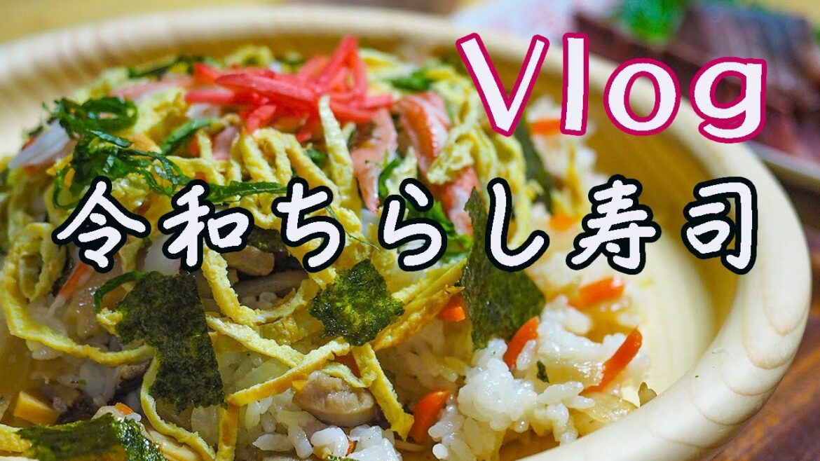 新元号発表の瞬間 ちらし寿司を作る昭和38年生まれのオバちゃん 『Vlog 北海道 犬と猫との生活』