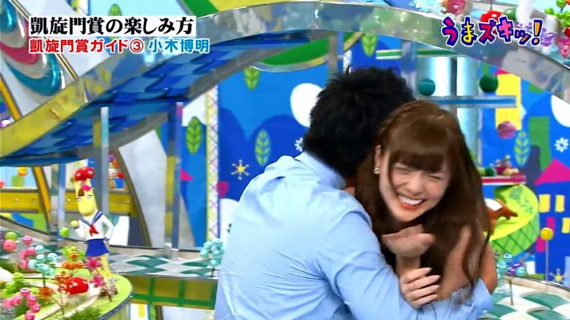 白石麻衣ちゃんに抱きつく小木