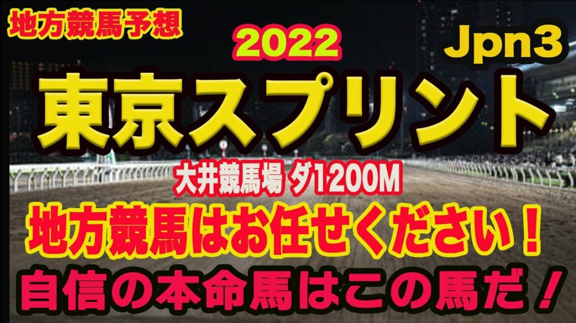 【東京スプリント2022 】地方競馬予想！〜好メンバー揃う一戦！大注目の自信の◎は？？？
