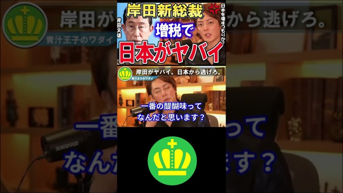 「青汁王子のワダイ」で検索【日本ヤバイ】岸田文雄が金融所得課税を増税するという話が挙がり三崎優太が激怒【青汁王子/切り抜き】#Shorts