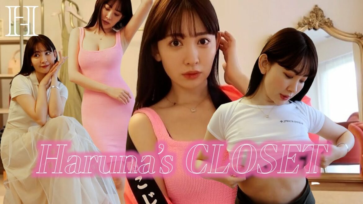 【ピチピチ】こじはるクローゼットの着てない服を着てみた🍑Haruna's closet【派手】